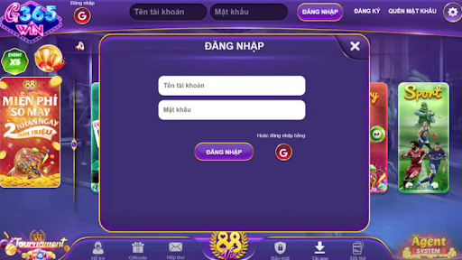 Hướng dẫn cách tham gia Game Bài G365